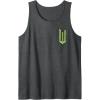 imageWicked Logo Elphaba Daydreaming Playful Cartoon Style Tank TopDark Heather Grey