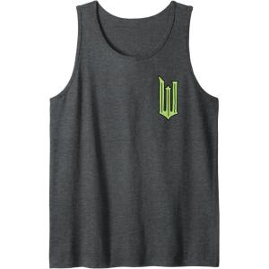 imageWicked Logo Elphaba Daydreaming Playful Cartoon Style Tank TopDark Heather Grey
