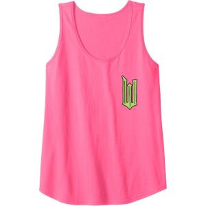 imageWicked Logo Elphaba Daydreaming Playful Cartoon Style Tank TopNeon Pink