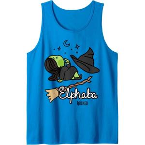imageWicked Logo Elphaba Daydreaming Playful Cartoon Style Tank TopSapphire Blue