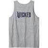imageWicked For Good Ozian Pattern Logo Front And Back Tank TopHeather Grey