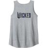 imageWicked For Good Ozian Pattern Logo Front And Back Tank TopHeather Grey