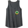 imageWicked For Good The Wizard Sees Everything Front ampamp Back Tank TopDark Heather Grey