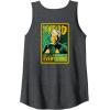 imageWicked For Good The Wizard Sees Everything Front ampamp Back Tank TopDark Heather Grey