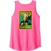 imageWicked For Good The Wizard Sees Everything Front ampamp Back Tank TopNeon Pink