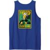imageWicked For Good The Wizard Sees Everything Front ampamp Back Tank TopRoyal Blue