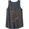 imageWicked Movie Logo W Butterfly Tank TopDark Heather Grey
