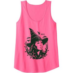 imageWicked For Good Elphaba Gaze Tank TopNeon Pink