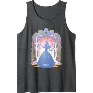 imageWicked For Good Glinda Silhouette in Blue Tank TopDark Heather Grey