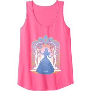imageWicked For Good Glinda Silhouette in Blue Tank TopNeon Pink