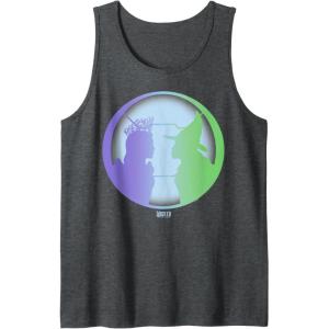 imageWicked For Good Glinda ampamp Elphaba Face to Face Tank TopDark Heather Grey