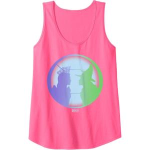 imageWicked For Good Glinda ampamp Elphaba Face to Face Tank TopNeon Pink