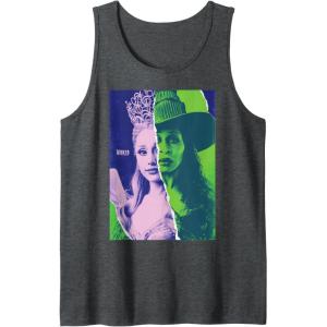 imageWicked For Good Glinda and Elphaba Split Portrait Tank TopDark Heather Grey