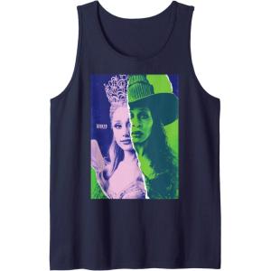 imageWicked For Good Glinda and Elphaba Split Portrait Tank TopNavy Blue