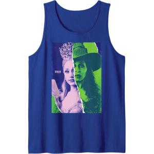 imageWicked For Good Glinda and Elphaba Split Portrait Tank TopRoyal Blue