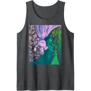 imageWicked For Good Glinda and Elphaba in Perfect Contrast Tank TopDark Heather Grey