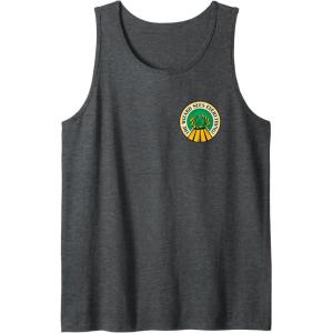 imageWicked For Good The Wizard Sees Everything Front ampamp Back Tank TopDark Heather Grey