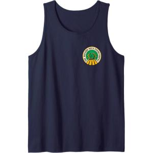 imageWicked For Good The Wizard Sees Everything Front ampamp Back Tank TopNavy Blue