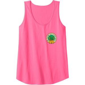 imageWicked For Good The Wizard Sees Everything Front ampamp Back Tank TopNeon Pink