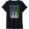 imageWomens Wicked For Good Forever My Friend Silhouettes Front ampamp Back VNeck TShirtBlack