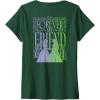 imageWomens Wicked For Good Forever My Friend Silhouettes Front ampamp Back VNeck TShirtDark Green