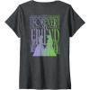 imageWomens Wicked For Good Forever My Friend Silhouettes Front ampamp Back VNeck TShirtDark Heather Grey