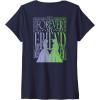 imageWomens Wicked For Good Forever My Friend Silhouettes Front ampamp Back VNeck TShirtNavy Blue