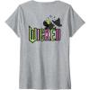 imageWomens Wicked Logo Elphaba Daydreaming Playful Cartoon Style VNeck TShirtHeather Grey