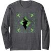 imageWicked Elphaba Enchanted Brooms Silhouette Long Sleeve TShirtDark Heather Grey