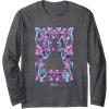 imageWicked For Good Glinda Floral Grace Long Sleeve TShirtDark Heather Grey