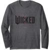 imageWicked Movie Logo Glinda Upland Long Sleeve TShirtDark Heather Grey