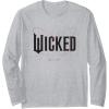 imageWicked Movie Logo Glinda Upland Long Sleeve TShirtHeather Grey