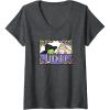 imageWomens Wicked Elphaba ampamp Glinda Peaking Playful Cartoon Style VNeck TShirtDark Heather Grey