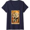 imageWomens Wicked For Good A Very Nervous Lion VNeck TShirtNavy Blue
