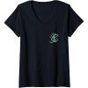 imageWomens Wicked For Good Forever My Friend Silhouettes Front ampamp Back VNeck TShirtBlack