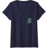imageWomens Wicked For Good Forever My Friend Silhouettes Front ampamp Back VNeck TShirtNavy Blue