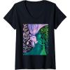 imageWomens Wicked For Good Glinda and Elphaba in Perfect Contrast VNeck TShirtBlack