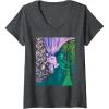 imageWomens Wicked For Good Glinda and Elphaba in Perfect Contrast VNeck TShirtDark Heather Grey