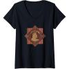 imageWomens Wicked Glinda Enchanted Floral Silhouette VNeck TShirtBlack