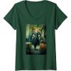 imageWomens Wicked Shenshen Poster VNeck TShirtDark Green