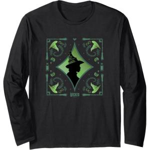 imageWicked Elphaba Enchanted Brooms Silhouette Long Sleeve TShirtBlack