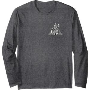 imageWicked For Good A Man Made of Tin Front ampamp Back Long Sleeve TShirtDark Heather Grey