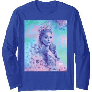 imageWicked For Good Glinda Close Up Florals Long Sleeve TShirtRoyal Blue
