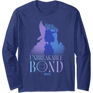 imageWicked For Good Glinda and Elphaba Unbreakable Bond Long Sleeve TShirtNavy Blue