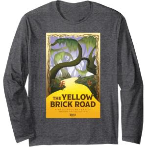 imageWicked For Good The Yellow Brick Road Journey Long Sleeve TShirtDark Heather Grey
