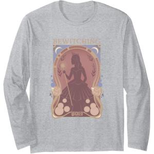 imageWicked Glinda Bewitching Silhouette Long Sleeve TShirtHeather Grey