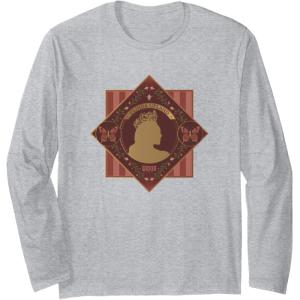 imageWicked Glinda Enchanted Floral Silhouette Long Sleeve TShirtHeather Grey