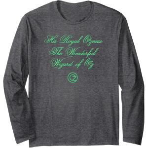 imageWicked His Royal Ozness The Wizard Front And Back Long Sleeve TShirtDark Heather Grey