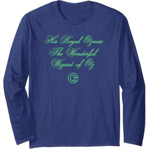 imageWicked His Royal Ozness The Wizard Front And Back Long Sleeve TShirtNavy Blue