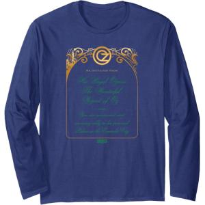 imageWicked The Wizard Welcomes You Invitation Long Sleeve TShirtNavy Blue